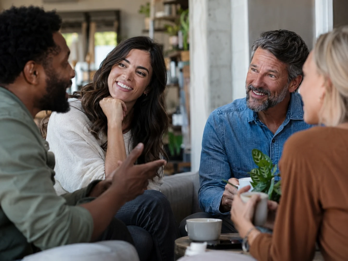 People discussing a project together